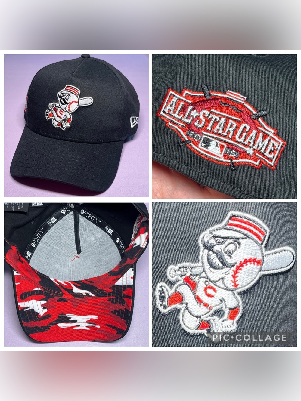 New Era 2015 All Star Game Cincinnati Reds Mascot Mr. Red Black Small/Medium Hat